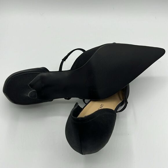 Colin Stuart Black High Heels Pointed Toes with Front Strap Size 8 B17B - Picture 7 of 8